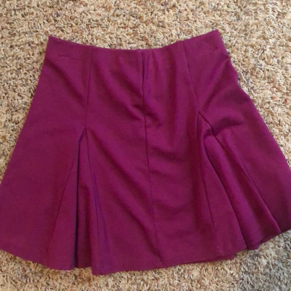 Burgundy Skater Skirt